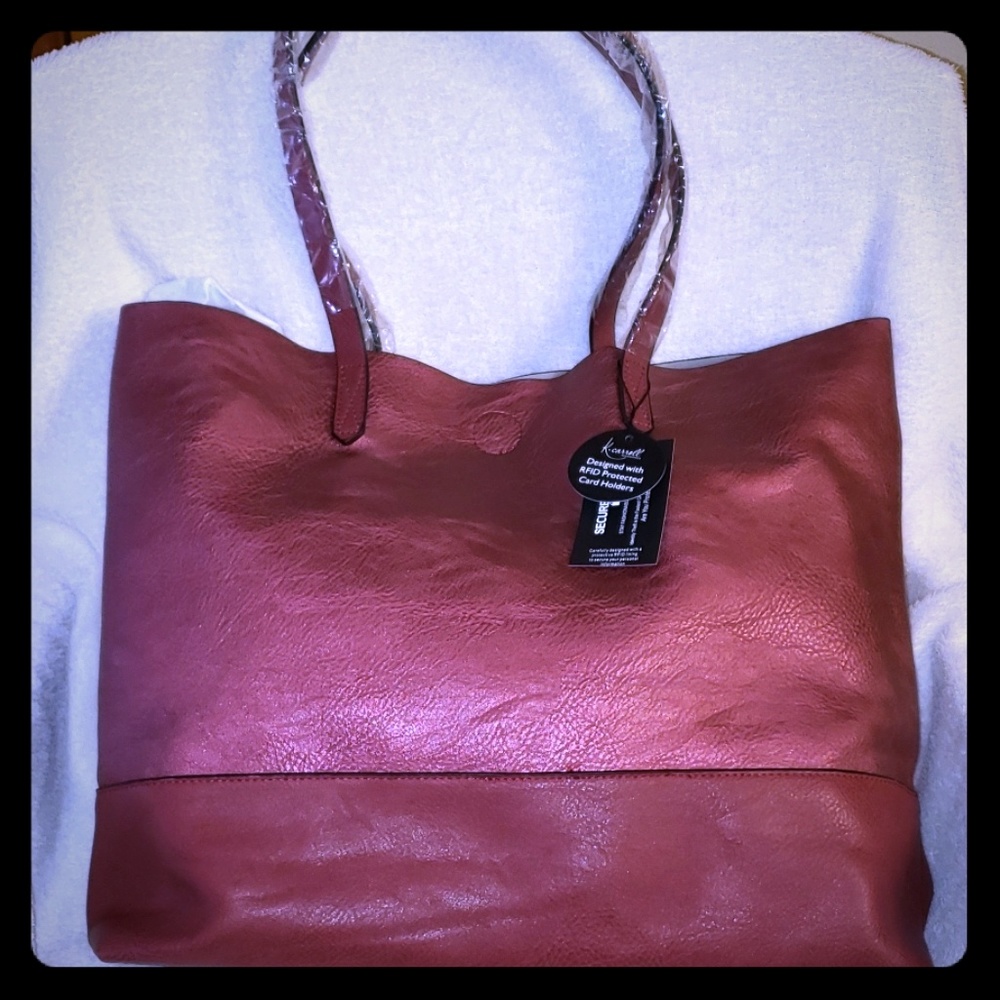 Vegan Leather tote.